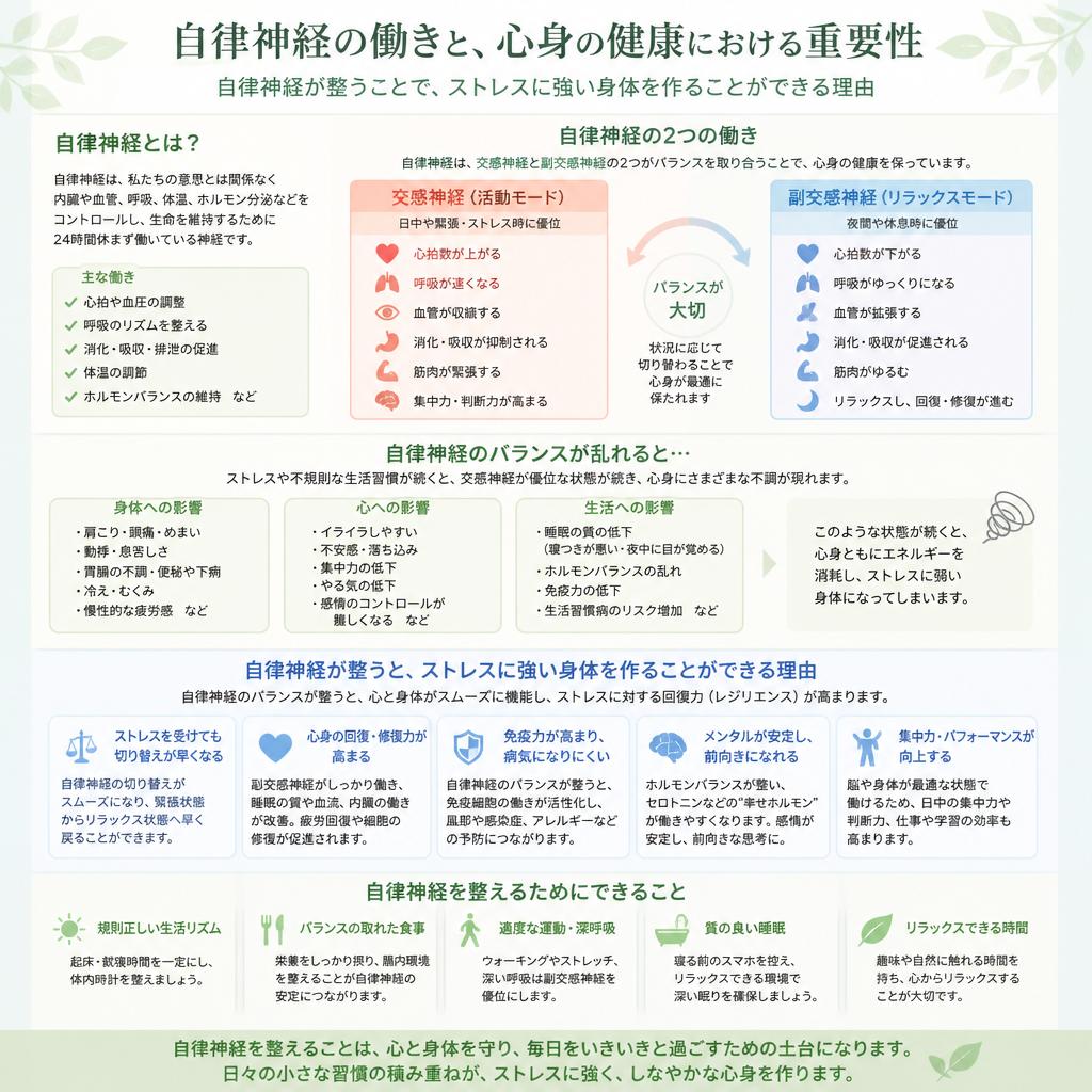 自律神経の役割と重要性