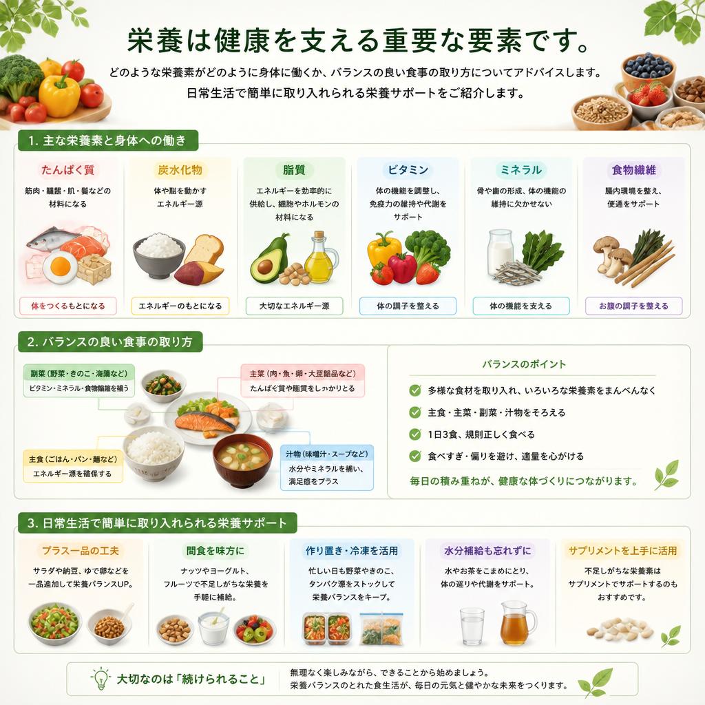 栄養サポートと健康維持の関係