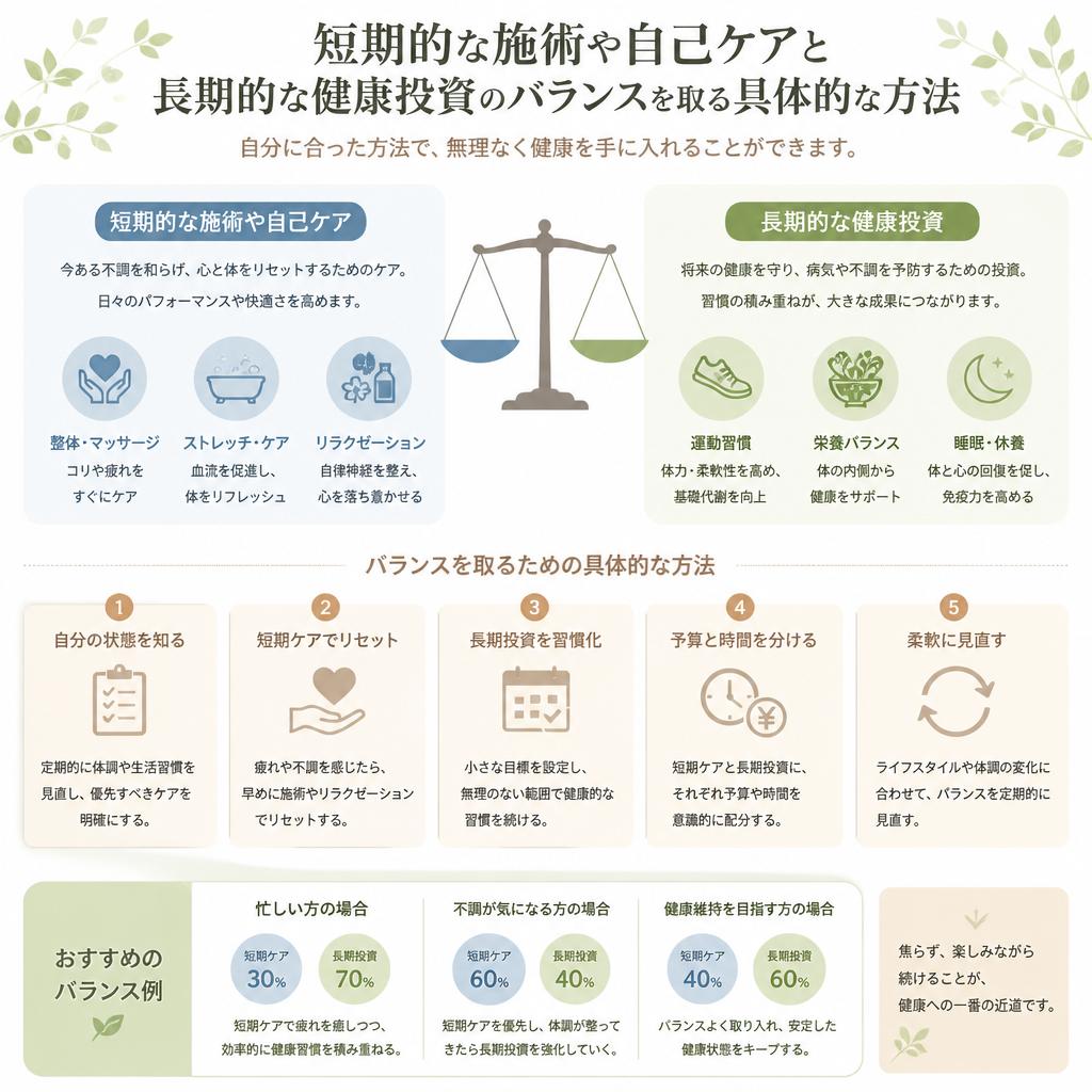 4. 身体と家計のバランスを取る方法
