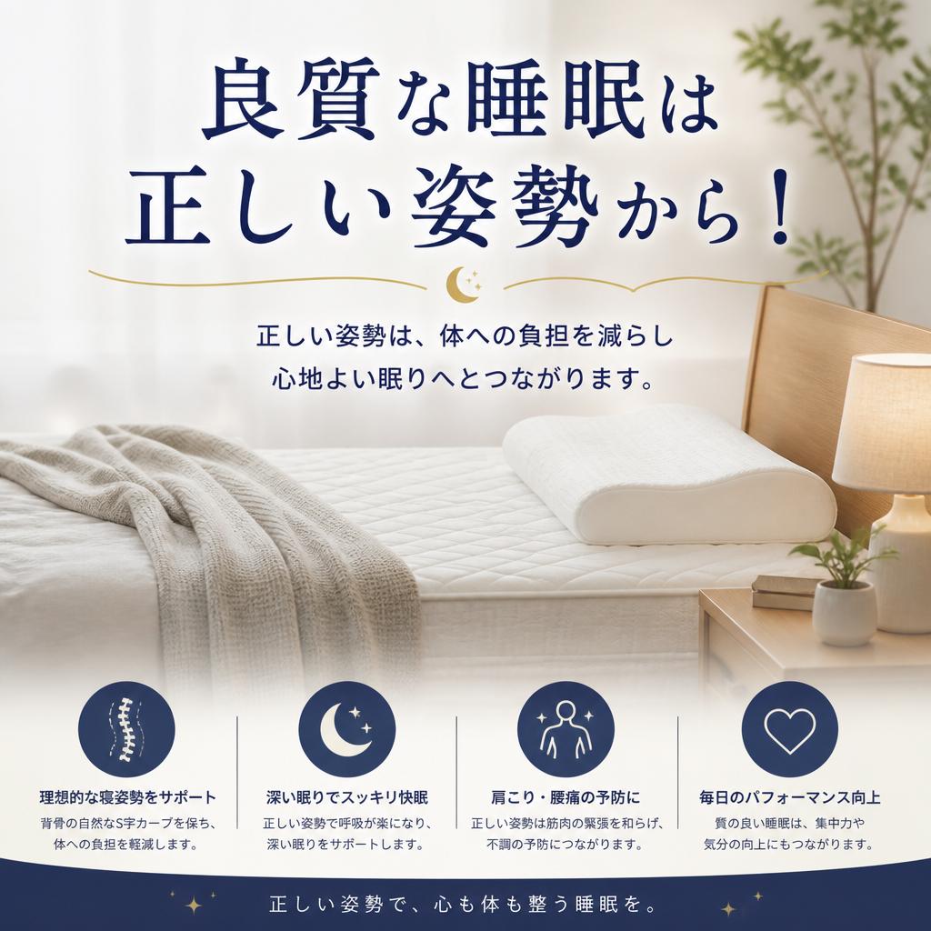 良質な睡眠は正しい姿勢から！